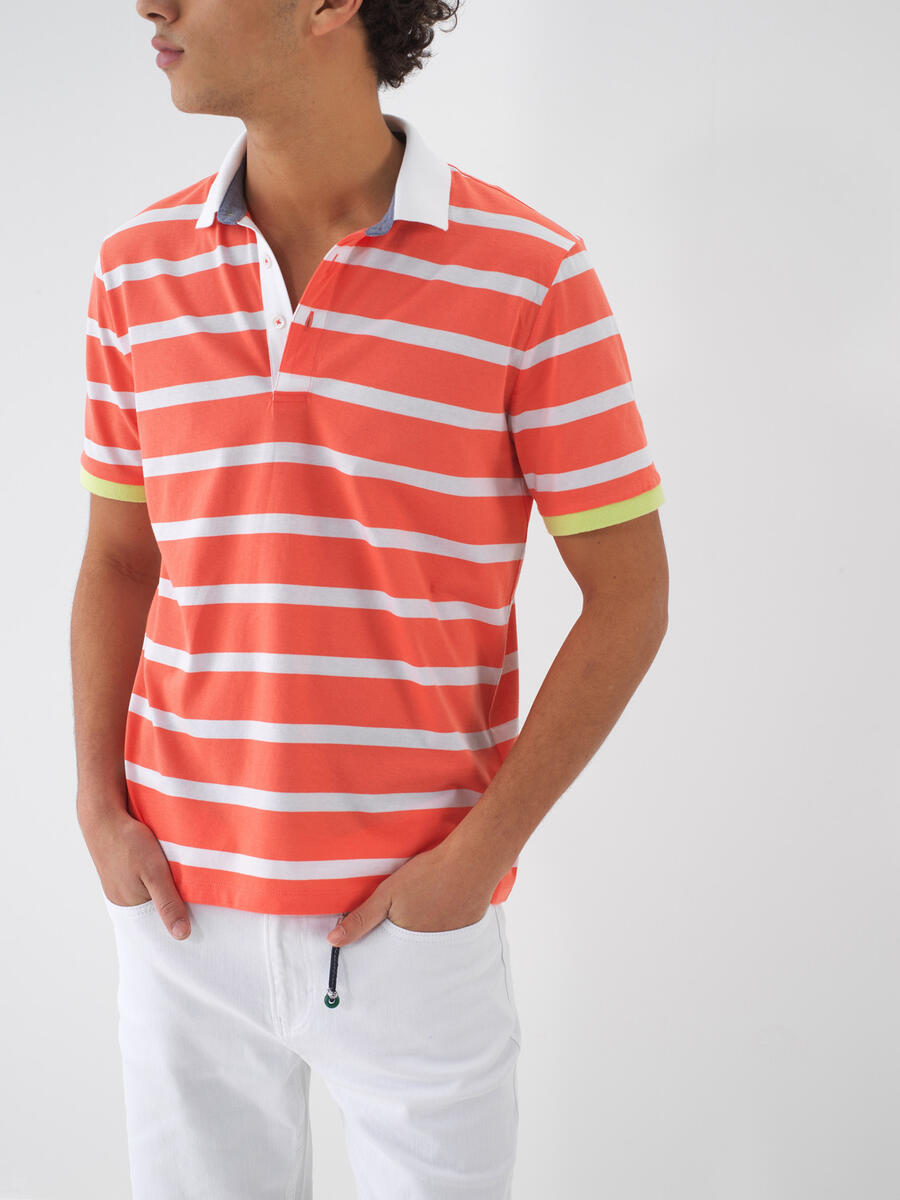Nar Çiçeği Pamuk Dokulu Regular Fit Tişört - 1