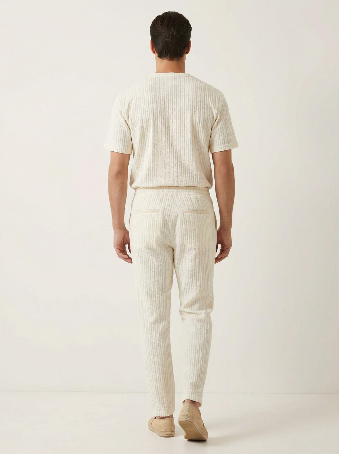 Naturel Keten Karışımlı Regular Fit Tişört - 4