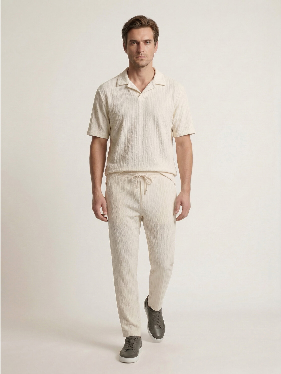 Naturel Keten Karışımlı Regular Fit Tişört (1)