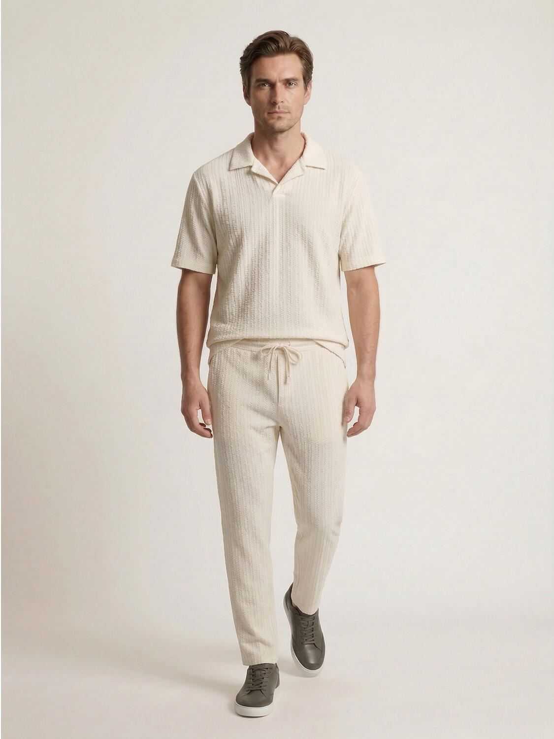 Naturel Keten Karışımlı Regular Fit Tişört - 2