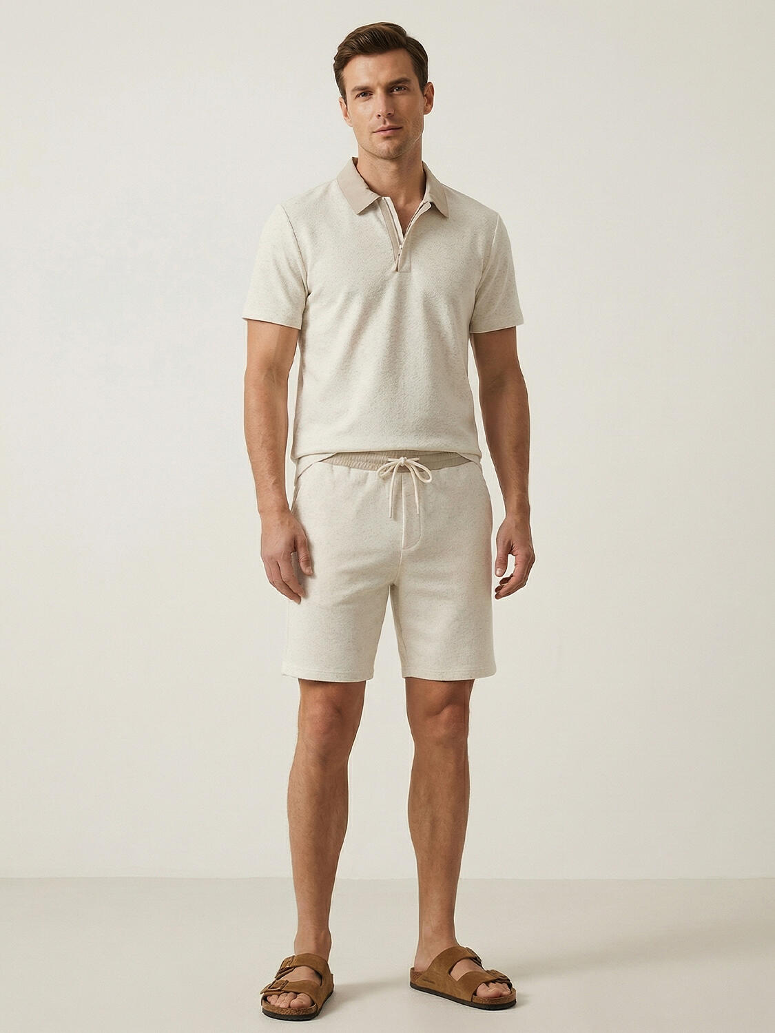 Naturel Keten Karışımlı Regular Fit Tişört - 2