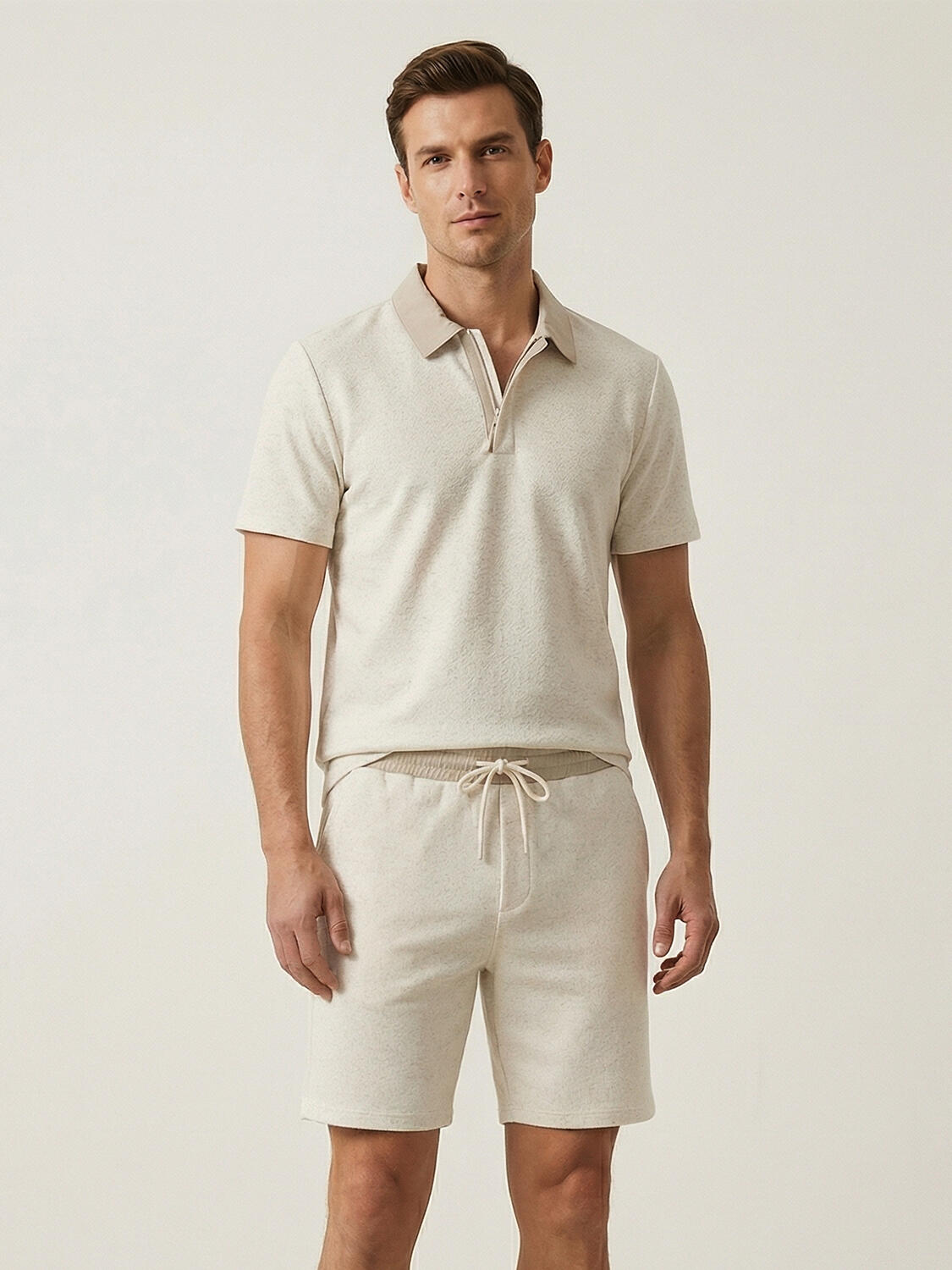 Naturel Keten Karışımlı Regular Fit Tişört - 1