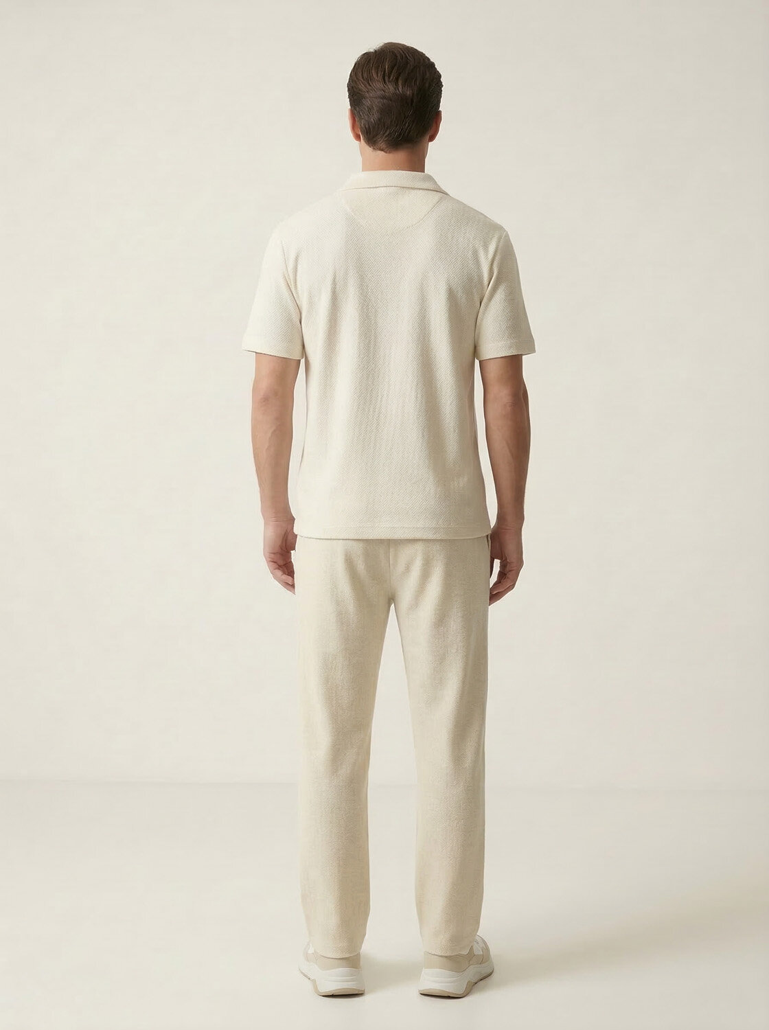 Naturel Keten Karışımlı Regular Fit Tişört - 3