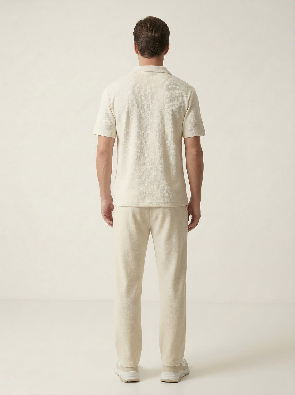 Naturel Keten Karışımlı Regular Fit Tişört - 3