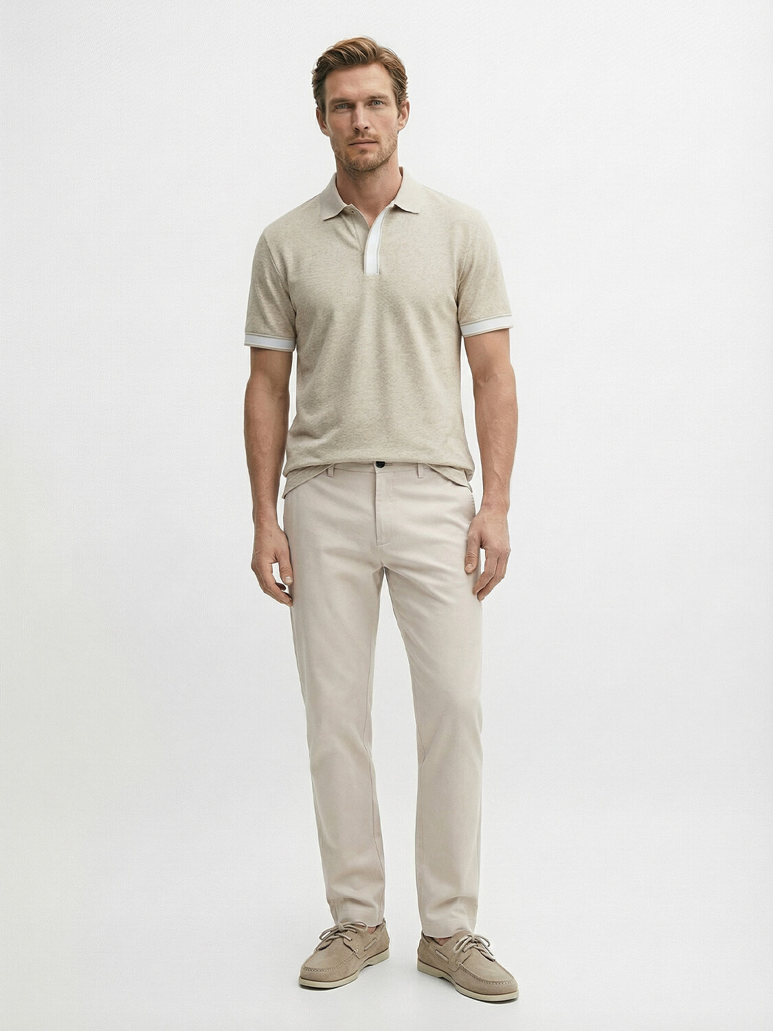 Naturel Keten Karışımlı Regular Fit Tişört (1)