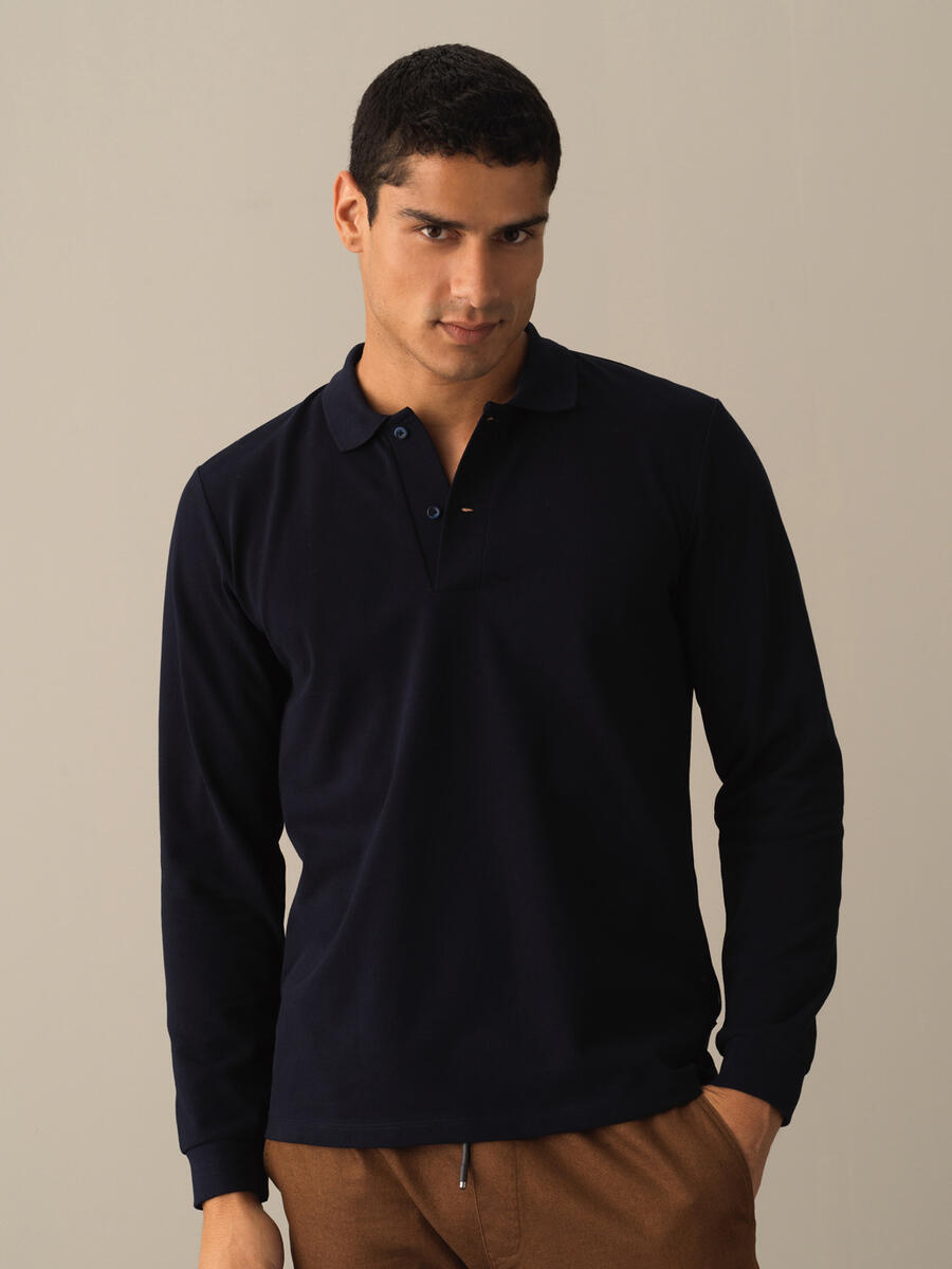 Polo Yaka %100 Pamuk Regular Fit Basic Tişört - 1