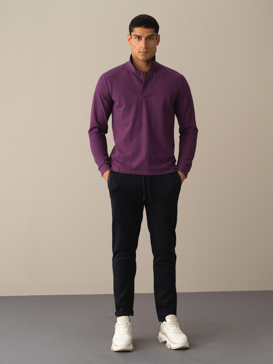 Polo Yaka %100 Pamuk Regular Fit Basic Tişört - 2