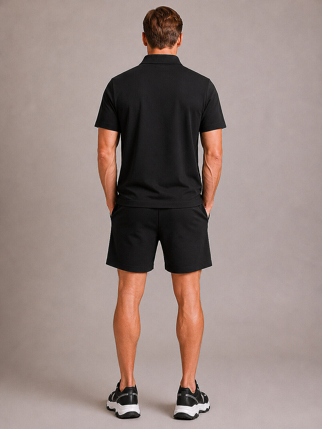 Siyah Pamuk Dokulu Regular Fit Tişört (4)