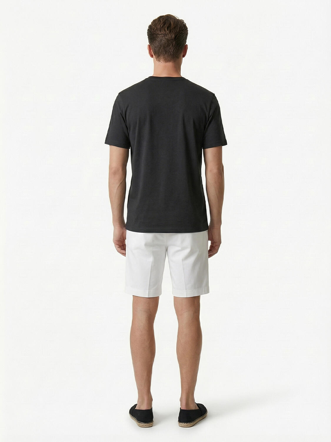 Siyah Pamuk Dokulu Slim Fit Tişört - 4