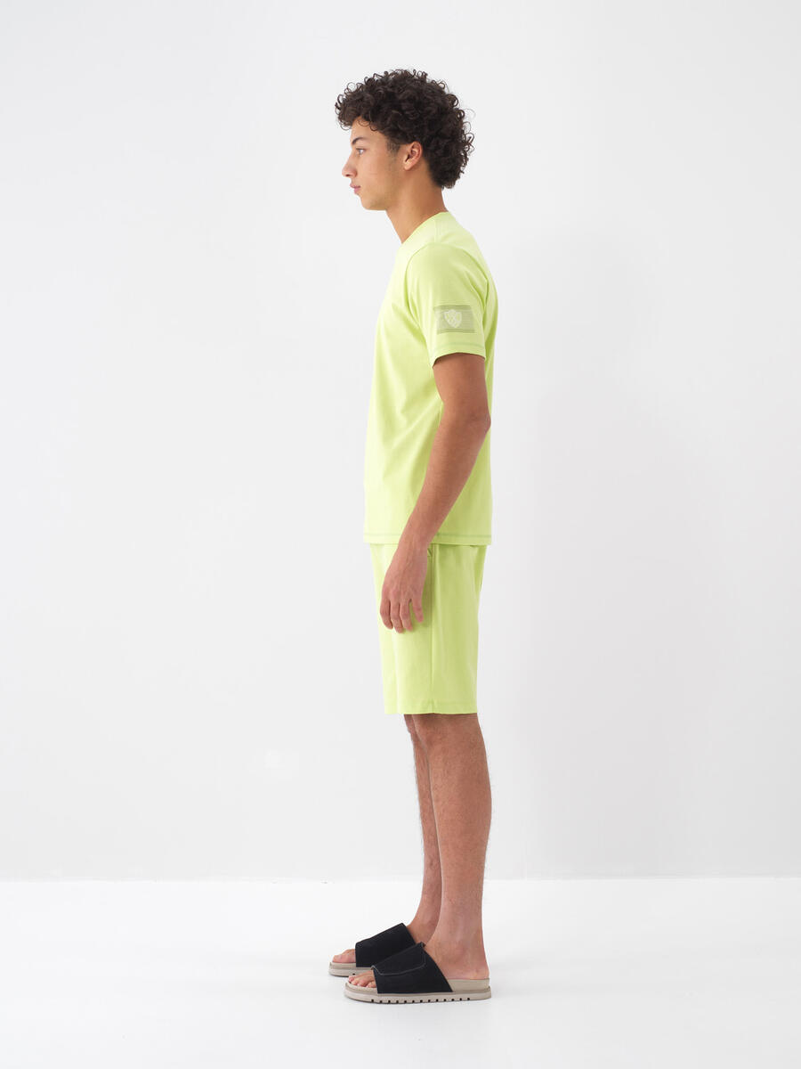Yeşil Pamuk Dokulu Regular Fit Tişört - 5