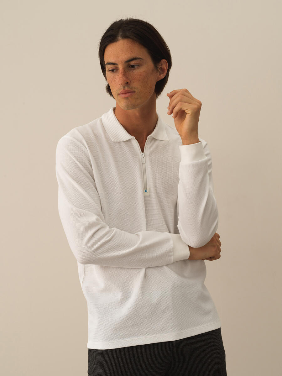 Beyaz Regular Fit Basic Polo Tişört - 1