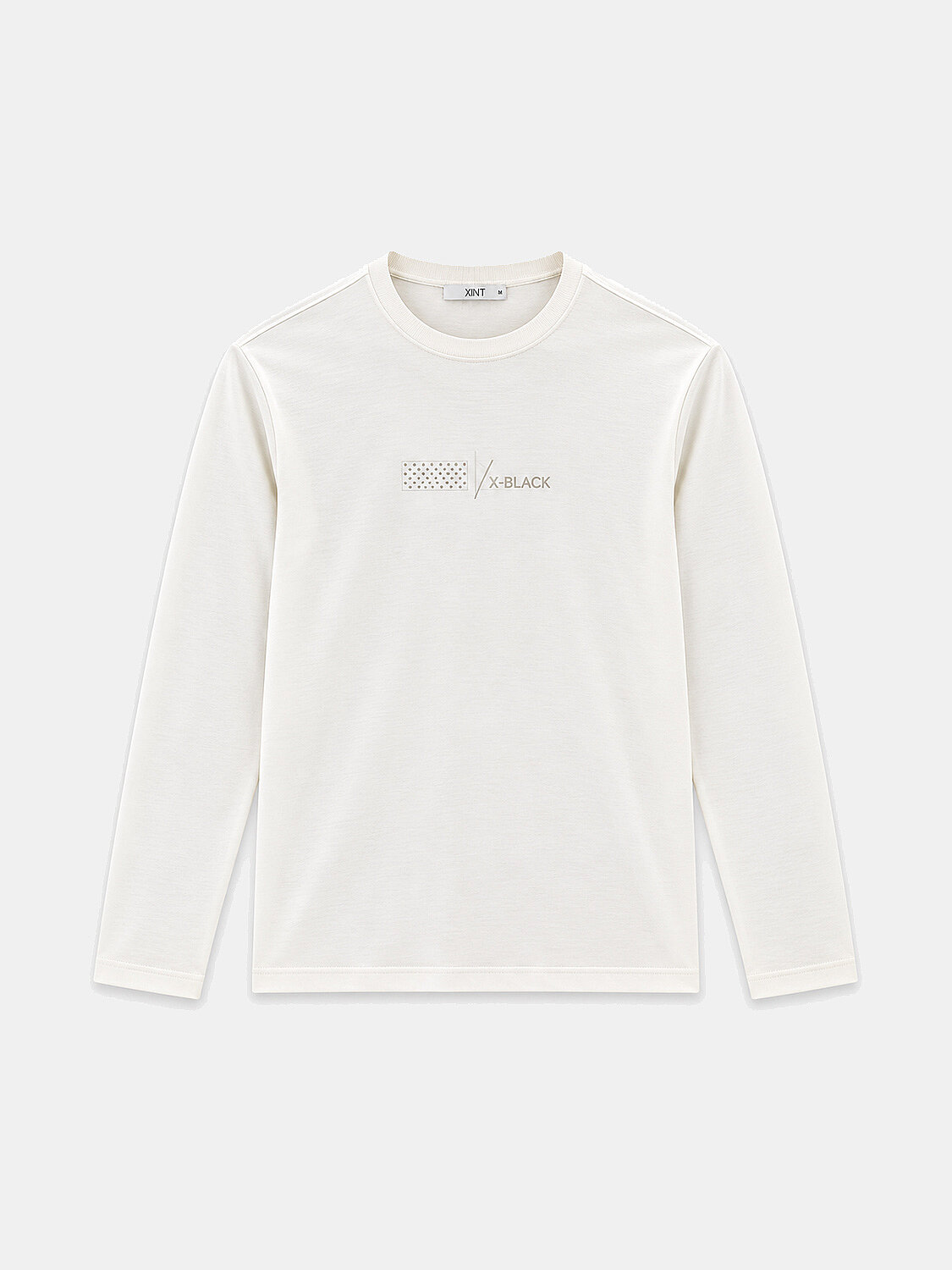 Beyaz Slim Fit Bisiklet Yaka Modal Uzun Kol Tişört - 1