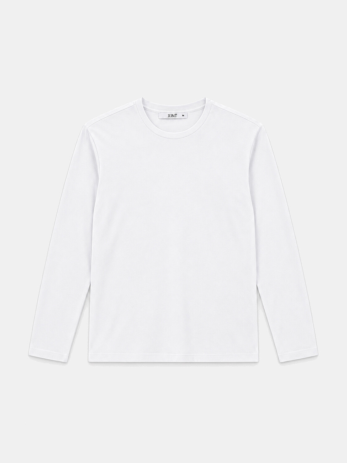 Beyaz Modal Dokulu Slim Fit Uzun Kollu Tişört