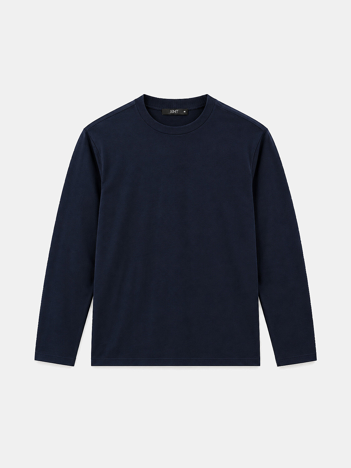 Lacivert Slim Fit Bisiklet Yaka Modal Uzun Kol Tişört