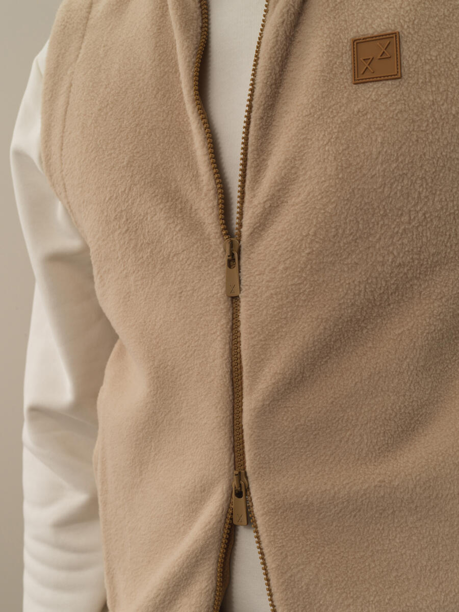 Bej Pamuk Dokulu Regular Fit Yelek - 3