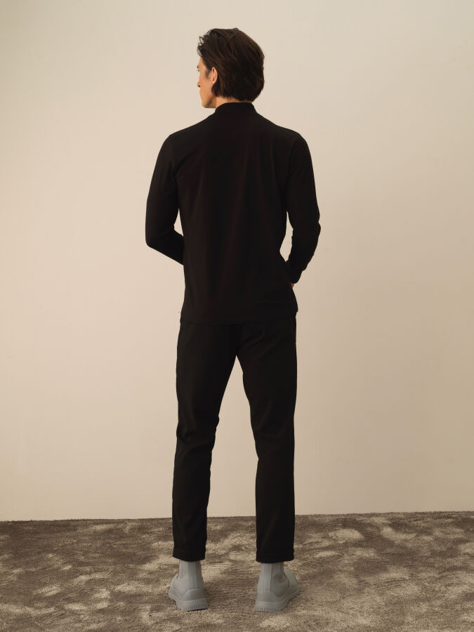 Half Turtle Neck Slim Fit Modal Basic T-Shirt - Xint