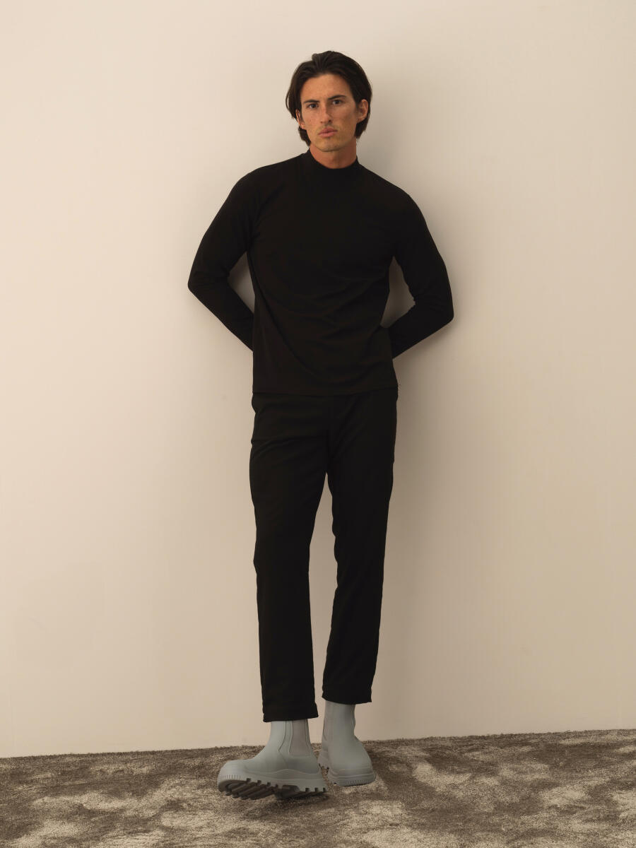Half Turtle Neck Slim Fit Modal Basic T-Shirt