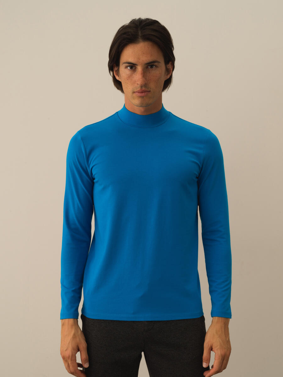 Half Turtle Neck Slim Fit Modal Basic T-Shirt