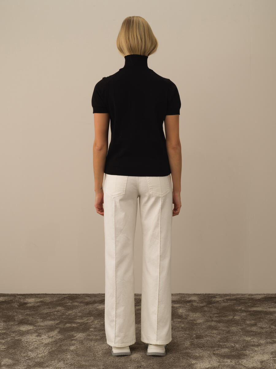 Half Turtleneck Regular Fit Basic Sweater - 5