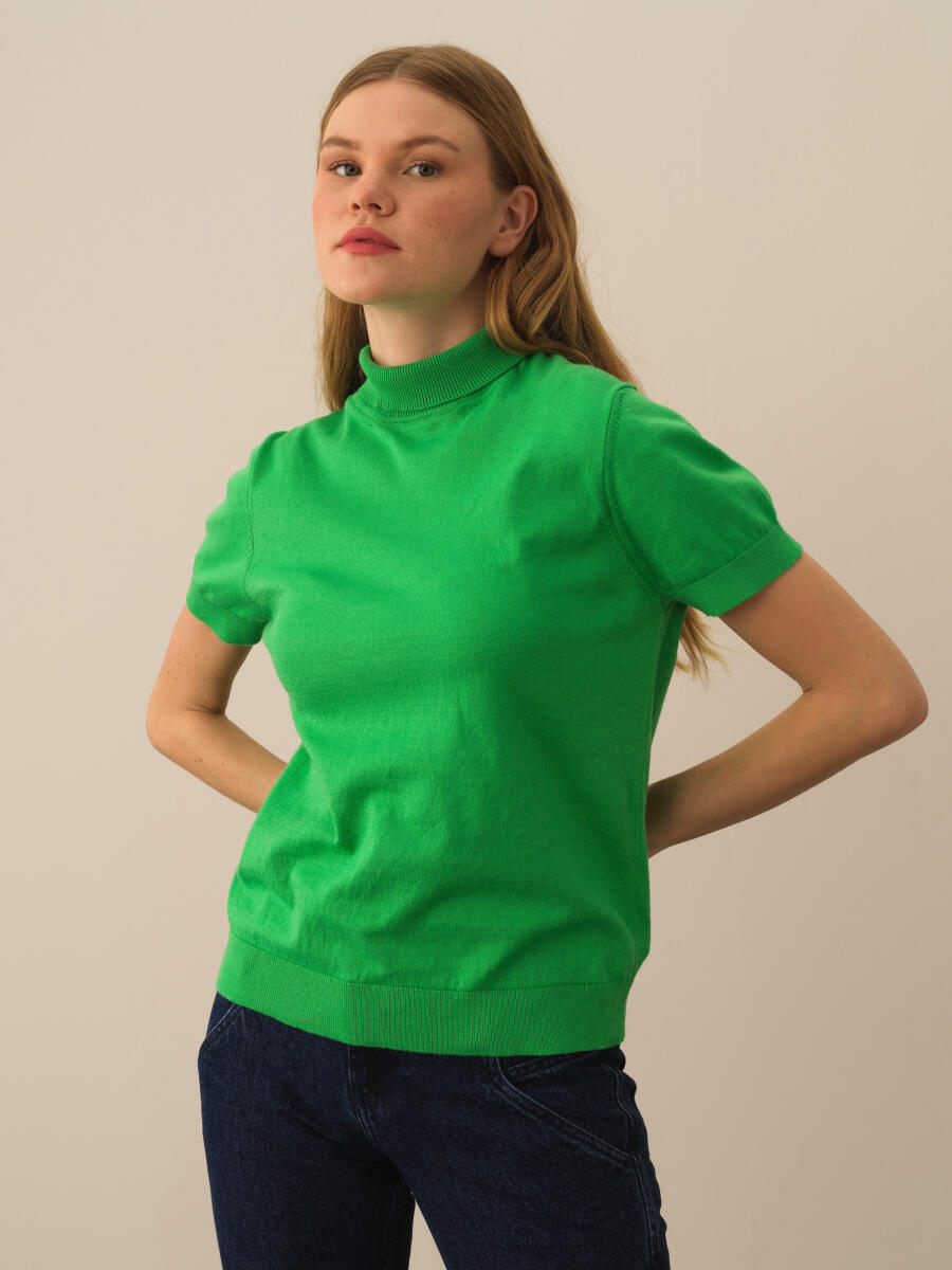 Half Turtleneck Regular Fit Basic Sweater