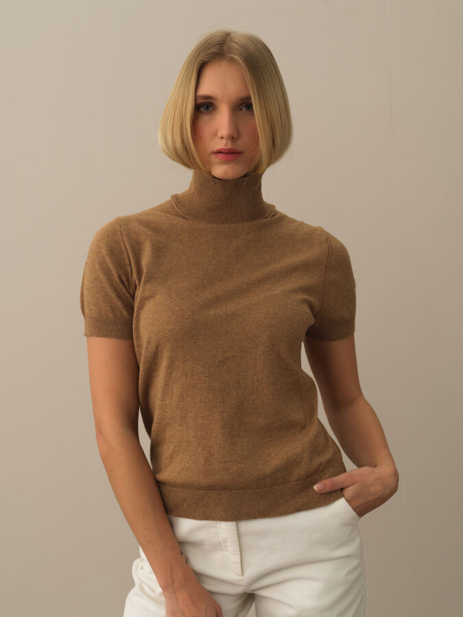 Half Turtleneck Regular Fit Basic Sweater - Xint