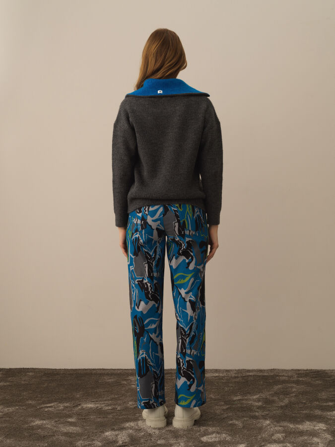 Half Zippered Regular Fit Sweater - Xint