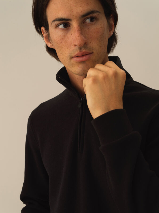 Half Zippered Regular Fit Sweatshirt - Xint