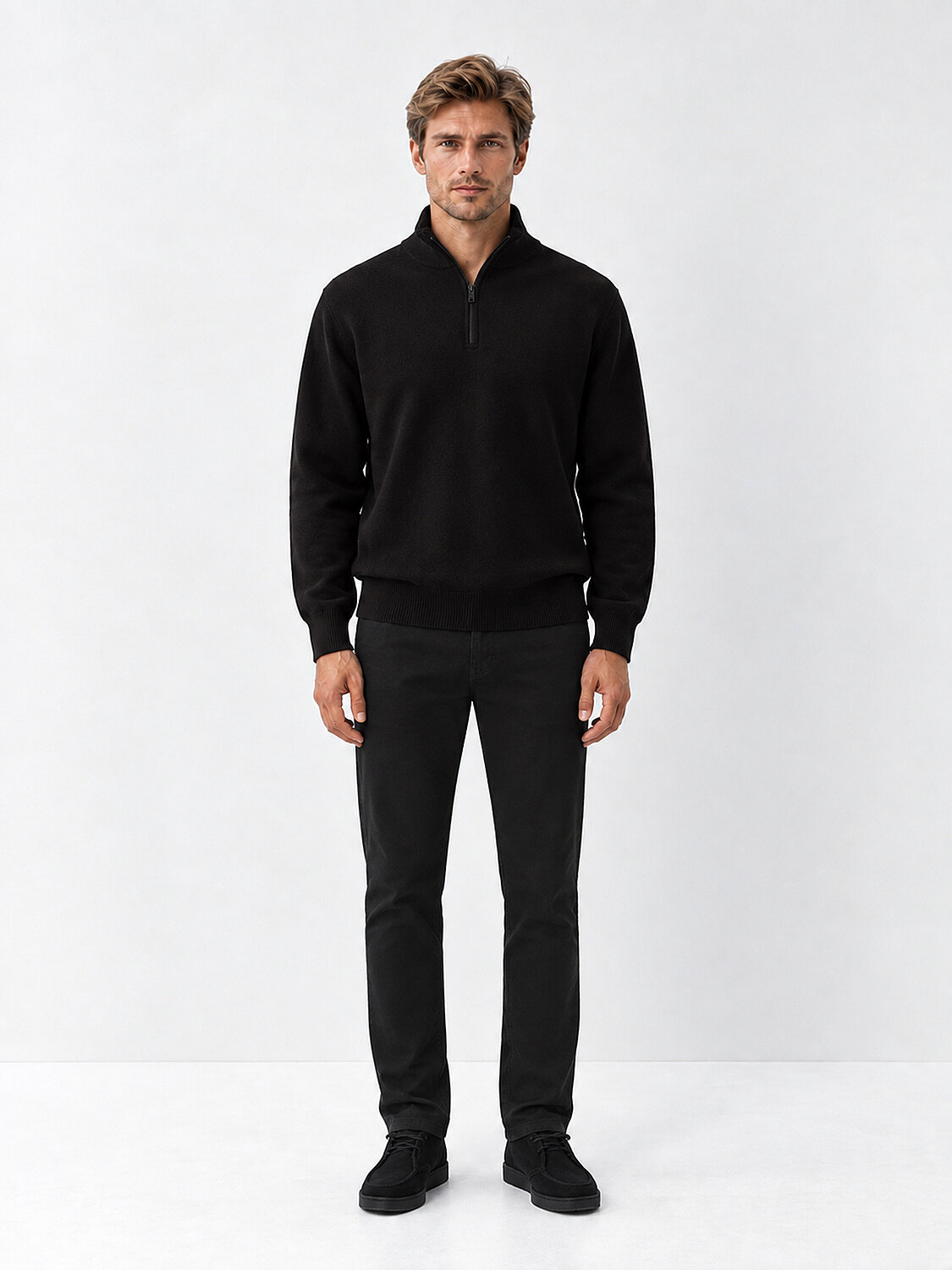 Half Zippered Regular Fit Sweatshirt - 2