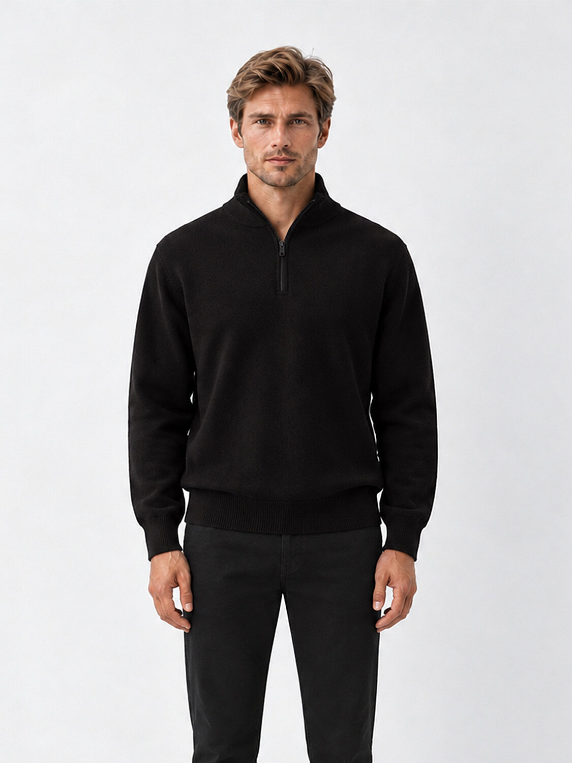 Half Zippered Regular Fit Sweatshirt - 3