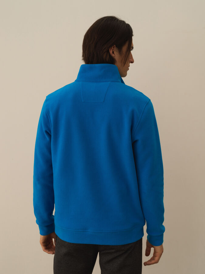 Half Zippered Regular Fit Sweatshirt - 4