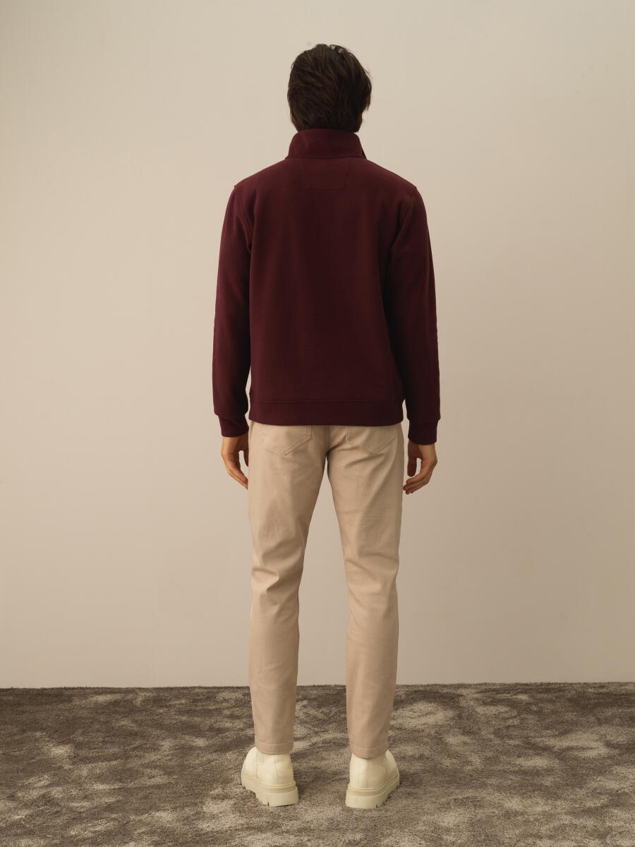 Half Zippered Regular Fit Sweatshirt - 5