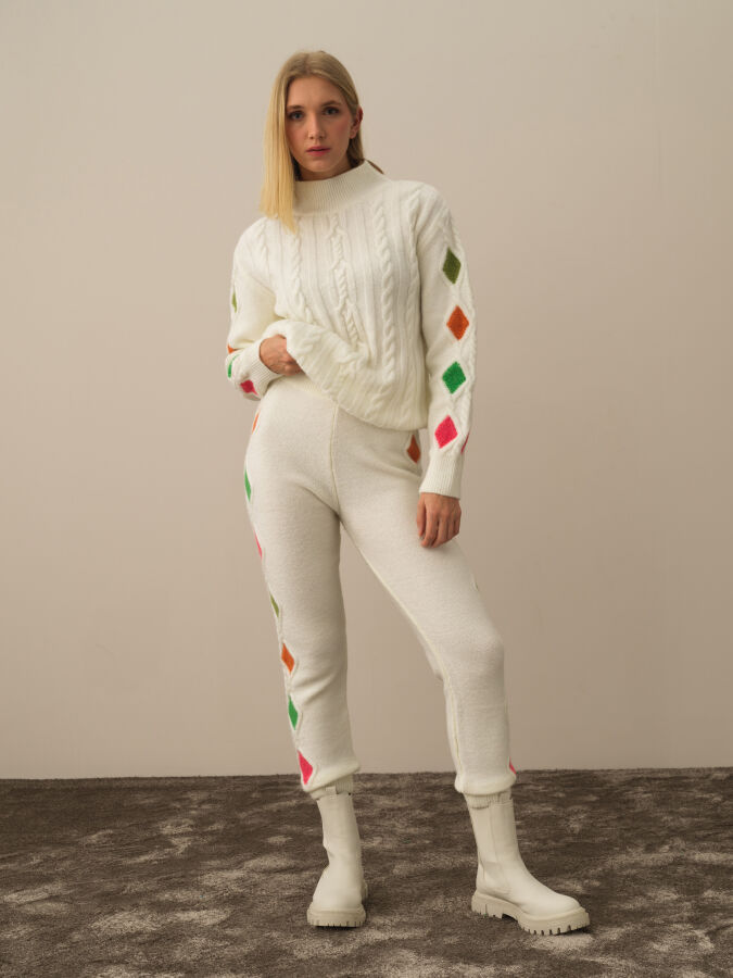 High Waist Oversized Knit Pants - Xint