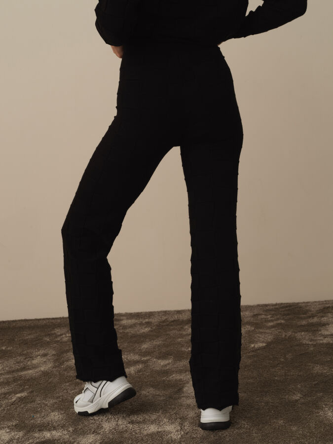 High Waist Oversized Knit Pants - Xint