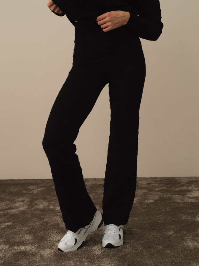 High Waist Oversized Knit Pants - Xint