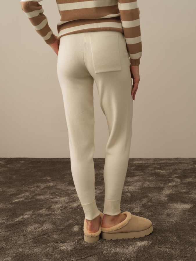 High Waist Regular Fit Knit Pants - Xint