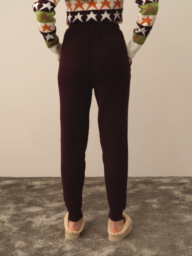 High Waist Regular Fit Knit Pants - Xint