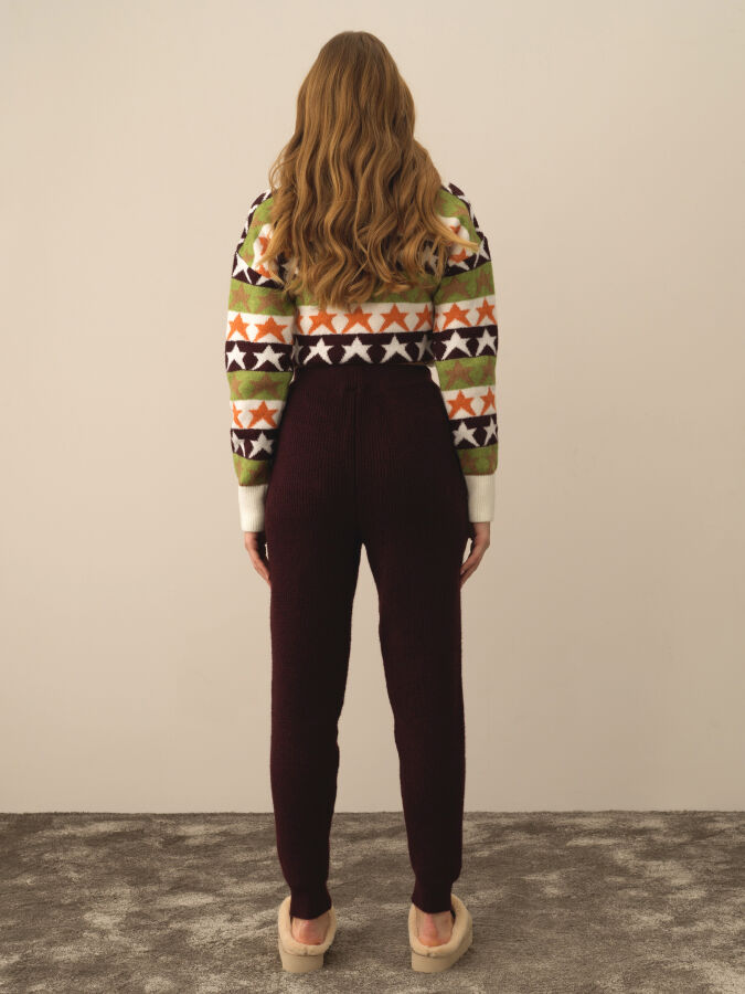 High Waist Regular Fit Knit Pants - Xint