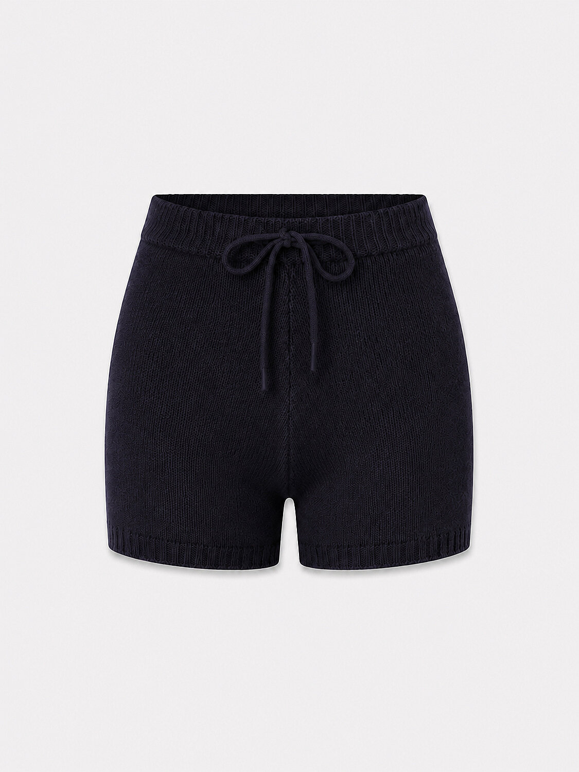High Waist Regular Fit Knit Shorts - 5