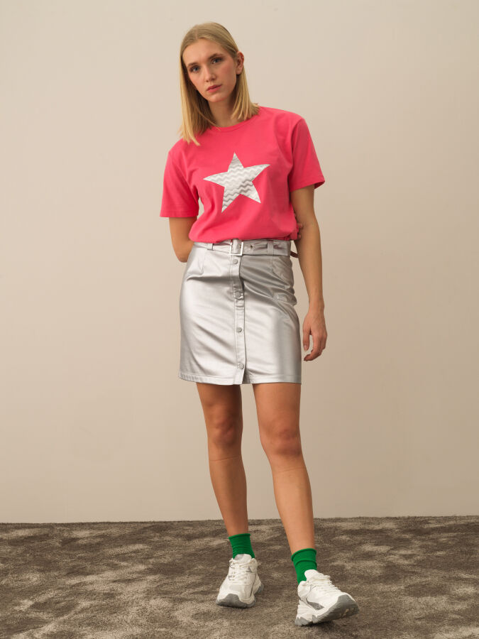 High Waist Regular Fit Skirt - Xint