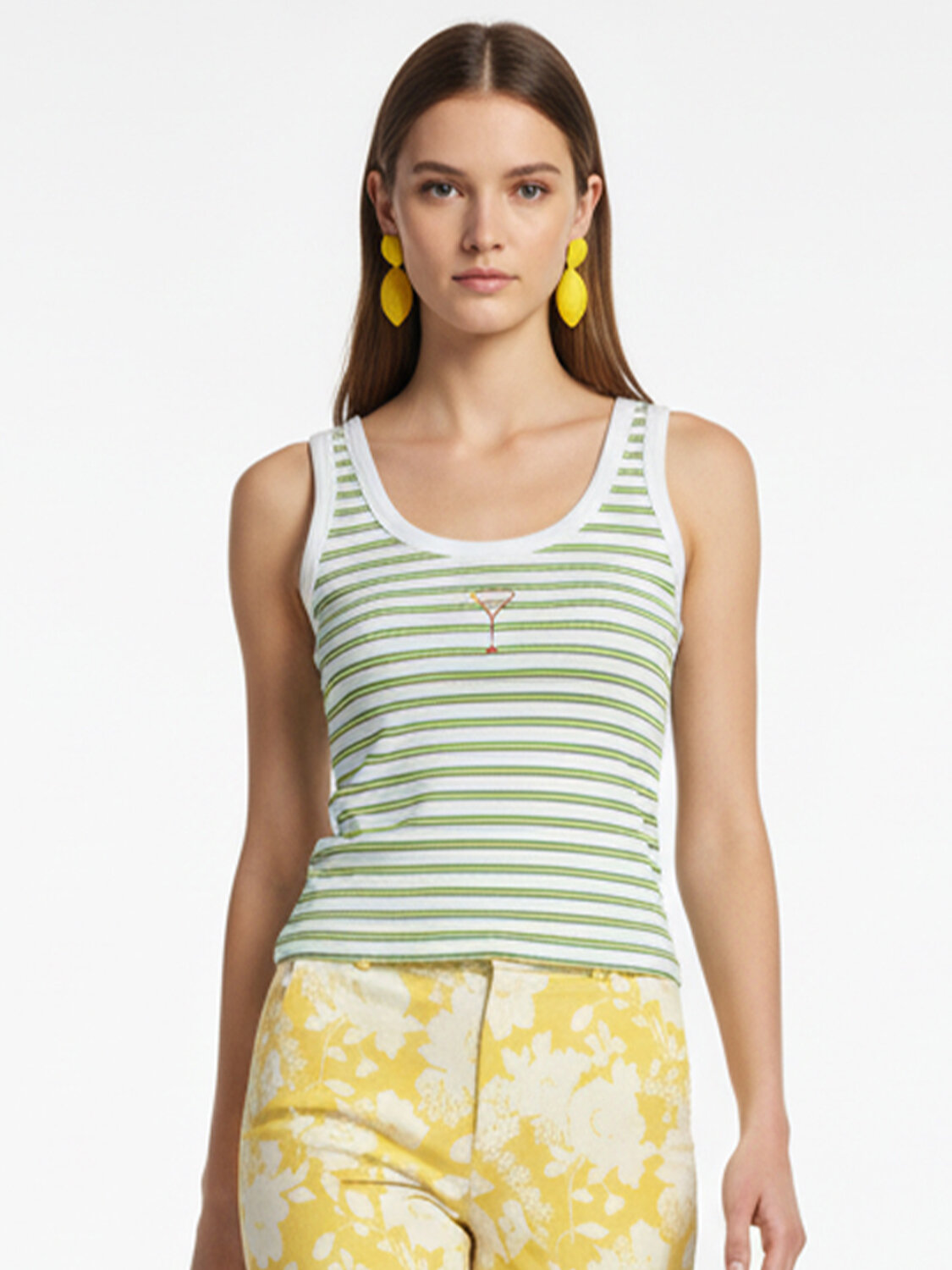 Beyaz Pamuk Dokulu Regular Fit Atlet