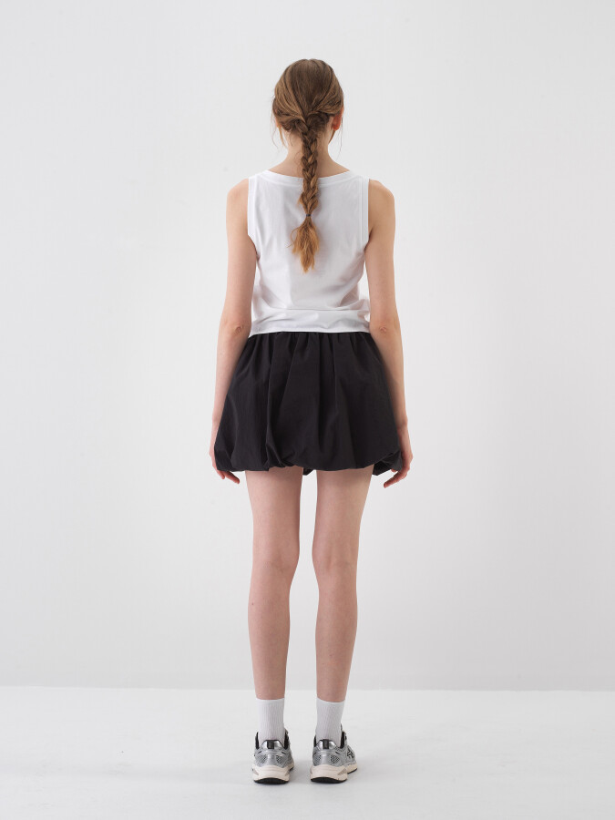 Beyaz Pamuk Dokulu Regular Fit Atlet - 3