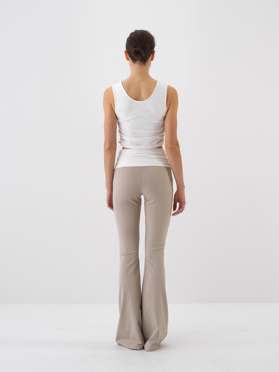 Beyaz Doğal Dökümlü Slim Fit Atlet - 4