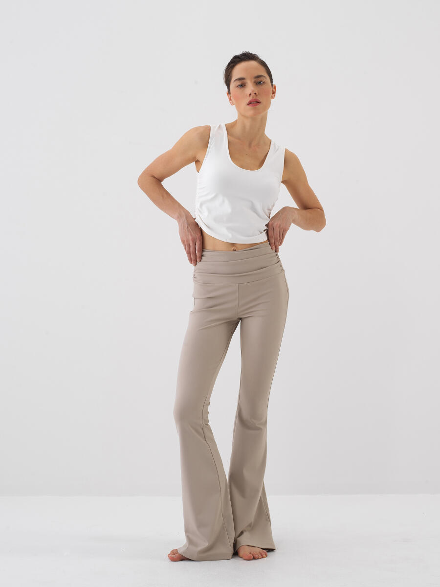 Beyaz Doğal Dökümlü Slim Fit Atlet - 2