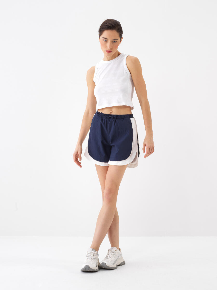 Beyaz Pamuk Dokulu Slim Fit Atlet - 2