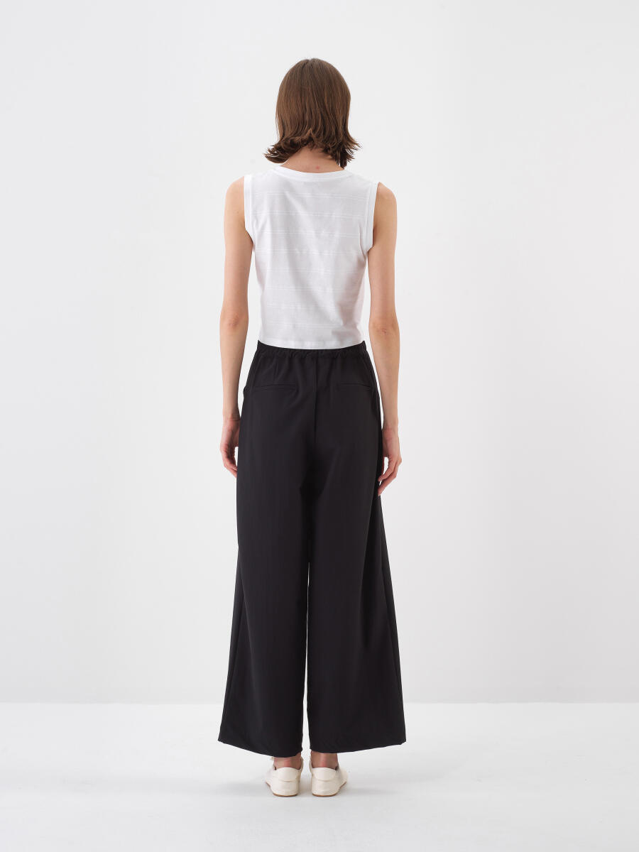 Beyaz Pamuk Dokulu Slim Fit Atlet - 5