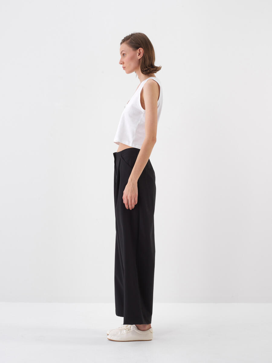 Beyaz Pamuk Dokulu Slim Fit Atlet - 3