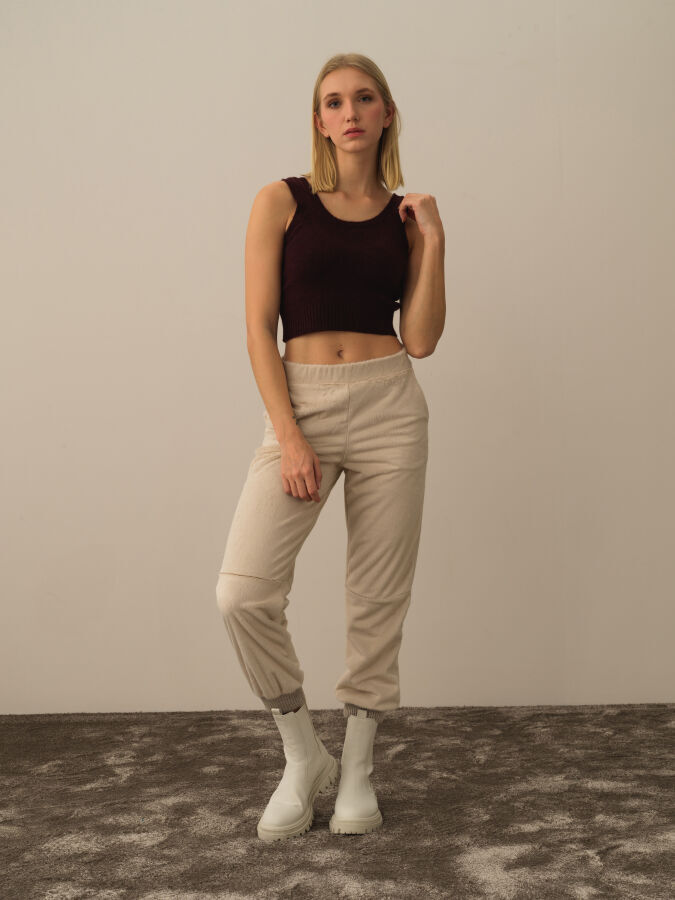 Bordo Lüks Pamuk Dokulu Regular Fit Atlet - Xint