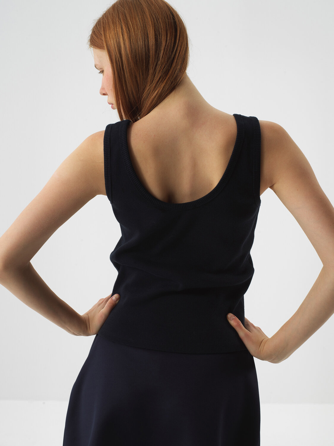 Lacivert Esnek Kaşkorse Regular Fit Atlet - Xint