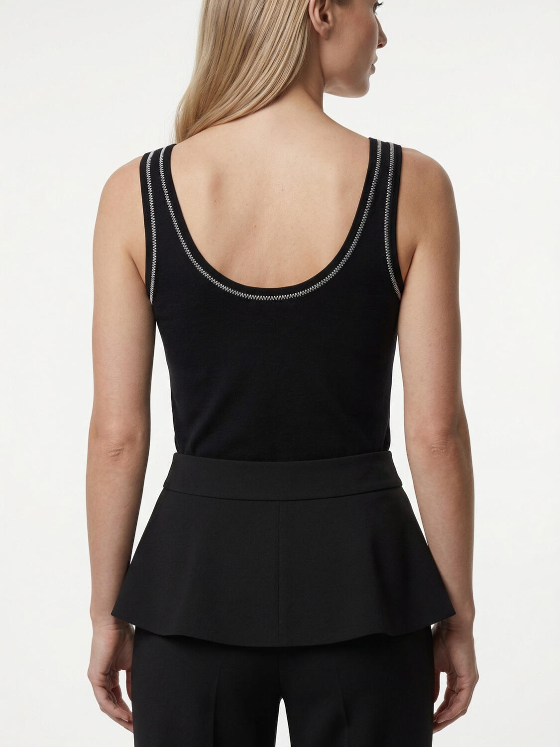 Siyah Pamuk Dokulu Regular Fit Atlet - 3