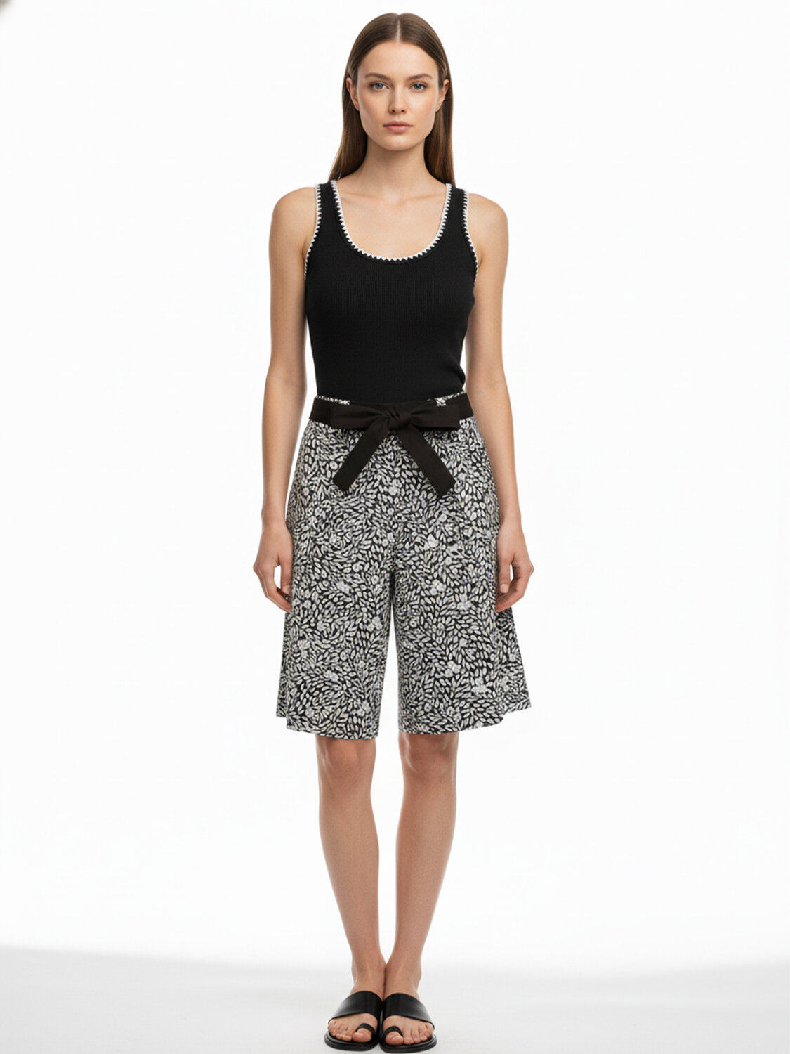 Siyah Pamuk Dokulu Regular Fit Atlet (1)